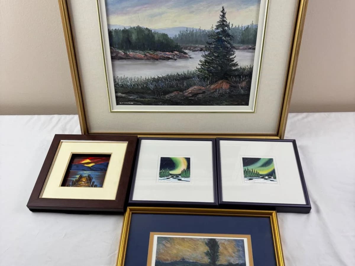 Framed wall art from a completed estate sale