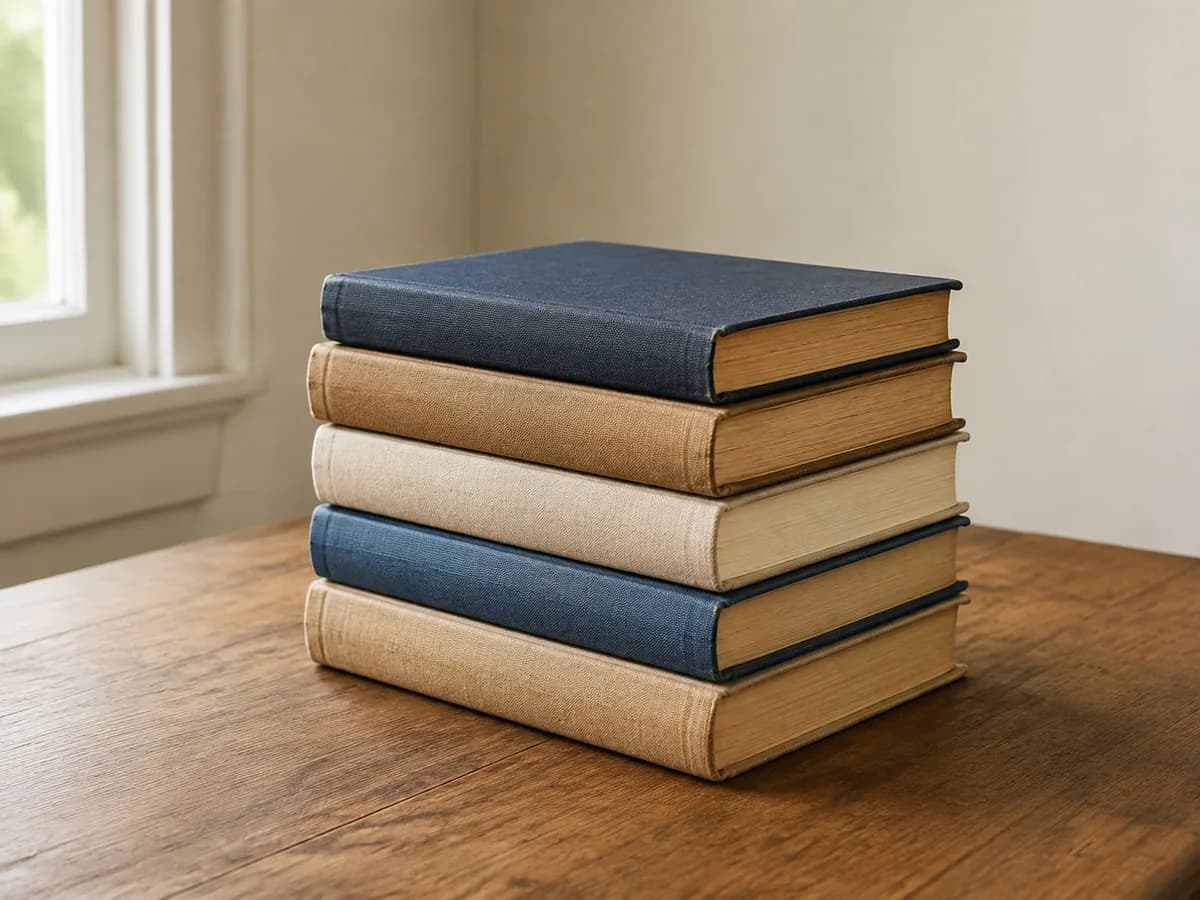 Collection of local-interest books photographed for the marketplace catalogue